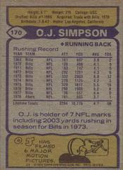 Cream Colored Back | O.J. Simpson [Cream Colored Back] Football Cards 1979 Topps
