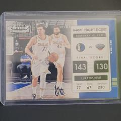 Luka Doncic #7 Basketball Cards 2021 Panini Contenders Game Night Ticket Prices