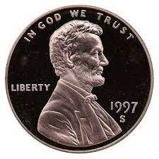 1997 S [PROOF] Coins Lincoln Memorial Penny Prices