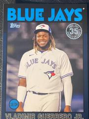Blue Relic Front | Vladimir Guerrero Jr. Baseball Cards 2021 Topps Update 1986 35th Anniversary