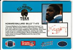 Back | Howard Ballard Football Cards 1991 Action Packed All Madden 24KT Gold