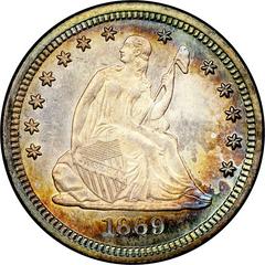 1869 Coins Seated Liberty Quarter Prices