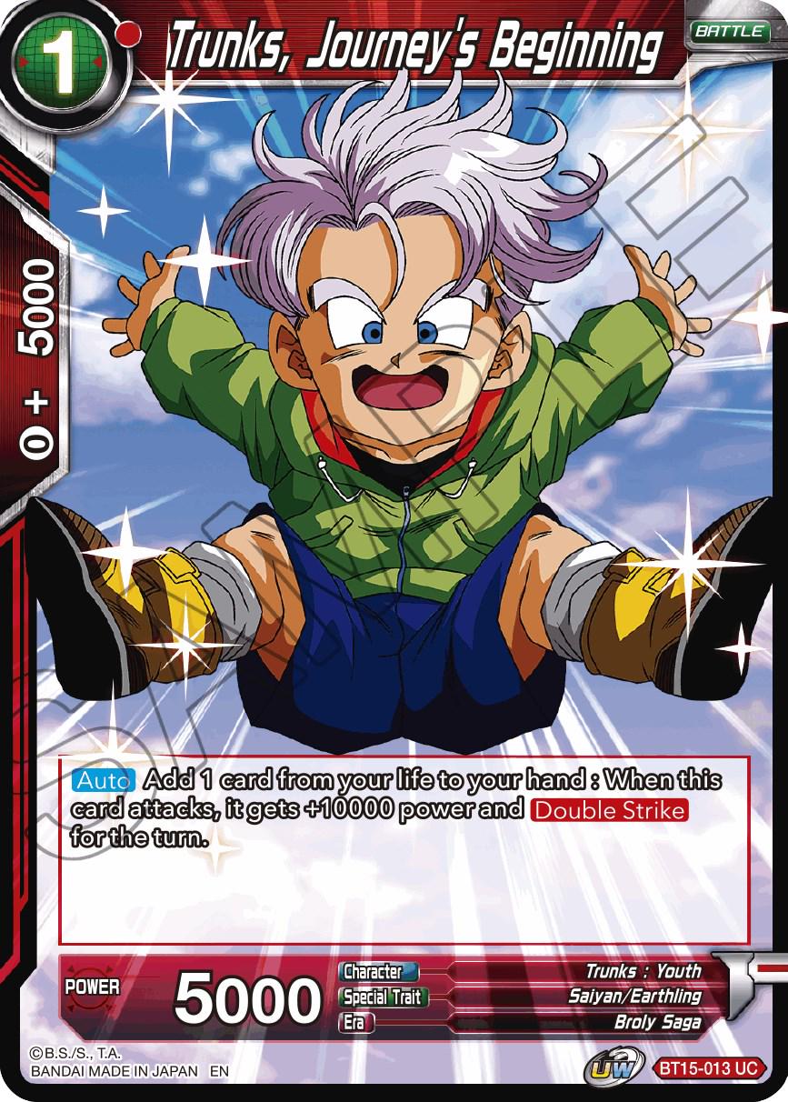 Trunks, Journey's Beginning BT15-013 Dragon Ball Super Saiyan Showdown