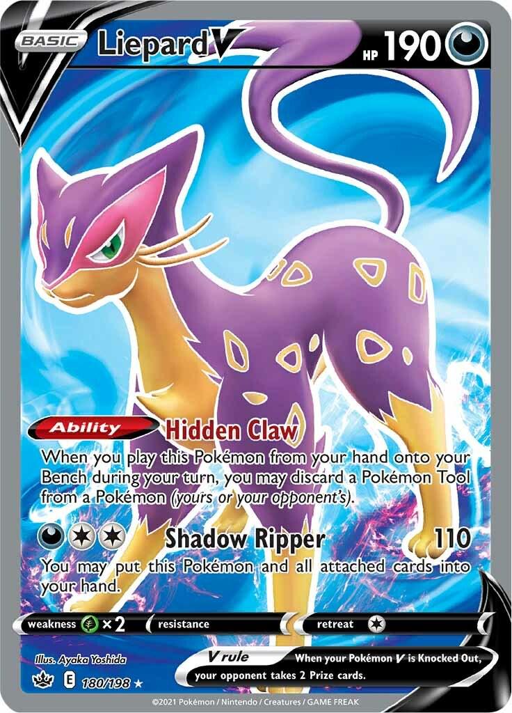 Liepard V #180 Pokemon Chilling Reign