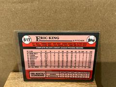 Back | Eric King Baseball Cards 1989 Topps Traded Tiffany