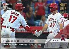 Mike Trout, Shohei Ohtani [Gold Winner] #24W Baseball Cards 2018 Topps Now Moment of the Week Prices