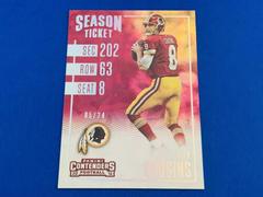 Kirk Cousins [Cracked Ice Ticket] Football Cards 2016 Panini Contenders Prices
