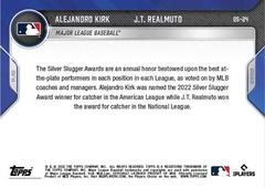 Back | Alejandro Kirk, J. T. Realmuto Baseball Cards 2022 Topps Now Off Season