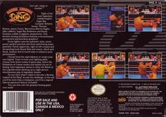 Boxing Legends Of The Ring - Back | Boxing Legends Of The Ring Super Nintendo