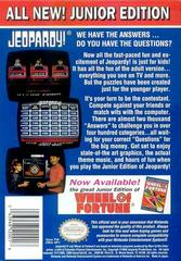 Jeopardy Jr - Back | Jeopardy Jr NES