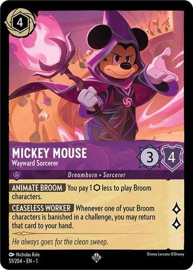 Mickey Mouse - Wayward Sorcerer [Foil] #51 Cover Art