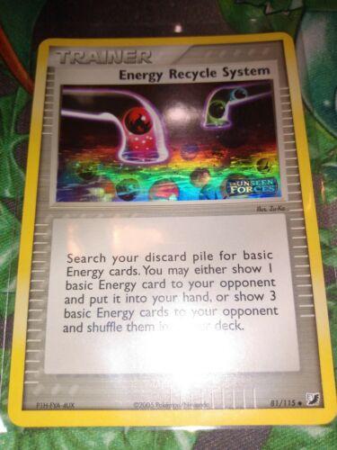 Energy Recycle System [Reverse Holo] #81 Pokemon Unseen Forces