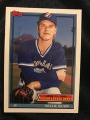 Willie Blair #17 Baseball Cards 1991 Topps '90 M.L. Debut Prices