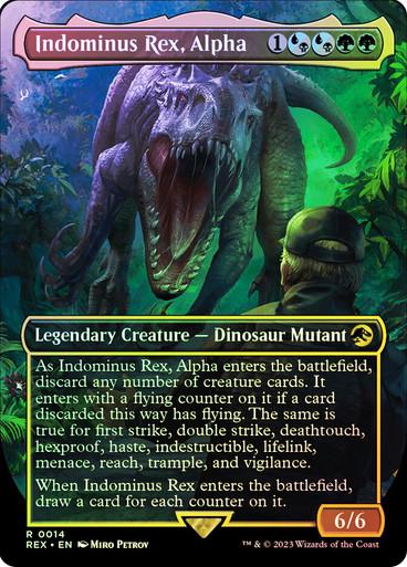 Indominus Rex, Alpha [Borderless Foil] #14 Magic Jurassic World