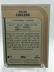 Back Of Card | Dylan Carlson Baseball Cards 2022 Topps Heritage