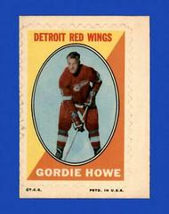 Gordie Howe Hockey Cards 1970 Topps OPC Sticker Stamps Prices