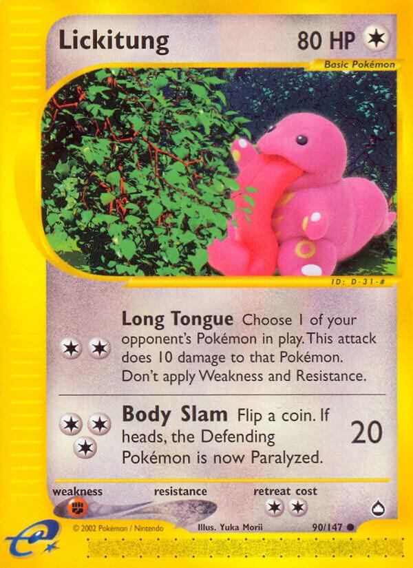 Lickitung #90 Pokemon Aquapolis