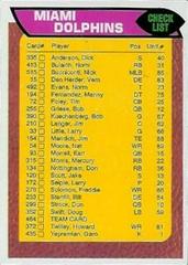 Dolphins Checklist #464 Football Cards 1976 Topps Prices