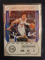Cade Cunningham #8 Basketball Cards 2022 Panini Contenders Game Night Ticket Prices
