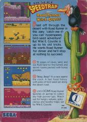 Desert Speedtrap - Back | Desert Speedtrap Starring Road Runner and Wile E Coyote Sega Game Gear