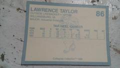 #86 Lawrence Taylor North Carolina Collegiate (Bac | Lawrence Taylor Collegiate Collection Basketball Cards 1990 Collegiate Collection North Carolina