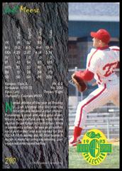 Back Of Card | Joel Moore Baseball Cards 1993 Classic
