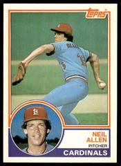 Neil Allen #1T Baseball Cards 1983 Topps Traded Prices