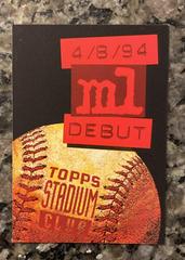 ML Debut Baseball Cards 1994 Stadium Club Infocard Prices