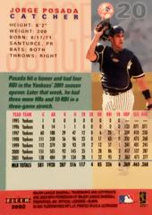 Rear | Jorge Posada Baseball Cards 2002 Ultra