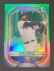 Luis Robert [Green] #BTP-3 Baseball Cards 2021 Bowman Scout’s Top 100 Prices