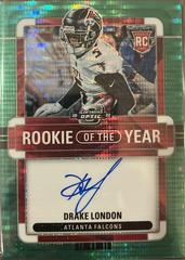 Drake London [Rookie of the Year Autograph Green Pulsar] #ROY-DL Football Cards 2022 Panini Contenders Optic Rookie of the Year Prices