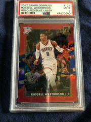 Russell Westbrook [Holo Red, Blue Laser] Basketball Cards 2017 Panini Donruss Prices