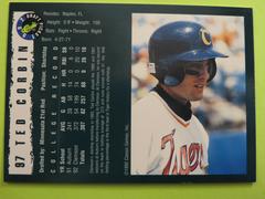 Reverse | Ted Corbin Baseball Cards 1992 Classic Draft Picks