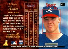 Back Of Card | Chipper Jones Baseball Cards 1996 Select