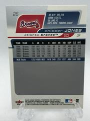 Back Of Card | Chipper Jones Baseball Cards 2003 Fleer Focus Jersey Edition