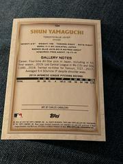 Artist Card | shun yamaguchi Baseball Cards 2020 Topps Gallery Artist Promos