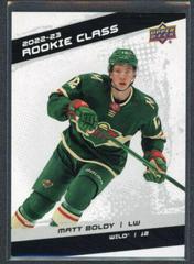 Matt Boldy Hockey Cards 2022 Upper Deck Rookie Class Prices