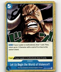 Let Us Begin the World of Violence!! OP05-059 One Piece Awakening of the New Era Prices