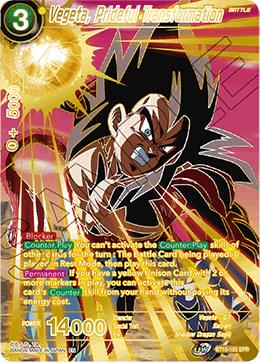 Vegeta, Prideful Transformation [SPR] BT10-105 Dragon Ball Super Rise of the Unison Warrior