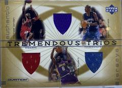 Michael Jordan, Kobe Bryant, Kevin Garnett Basketball Cards 2001 Upper Deck Ovation Tremendous Trios Prices