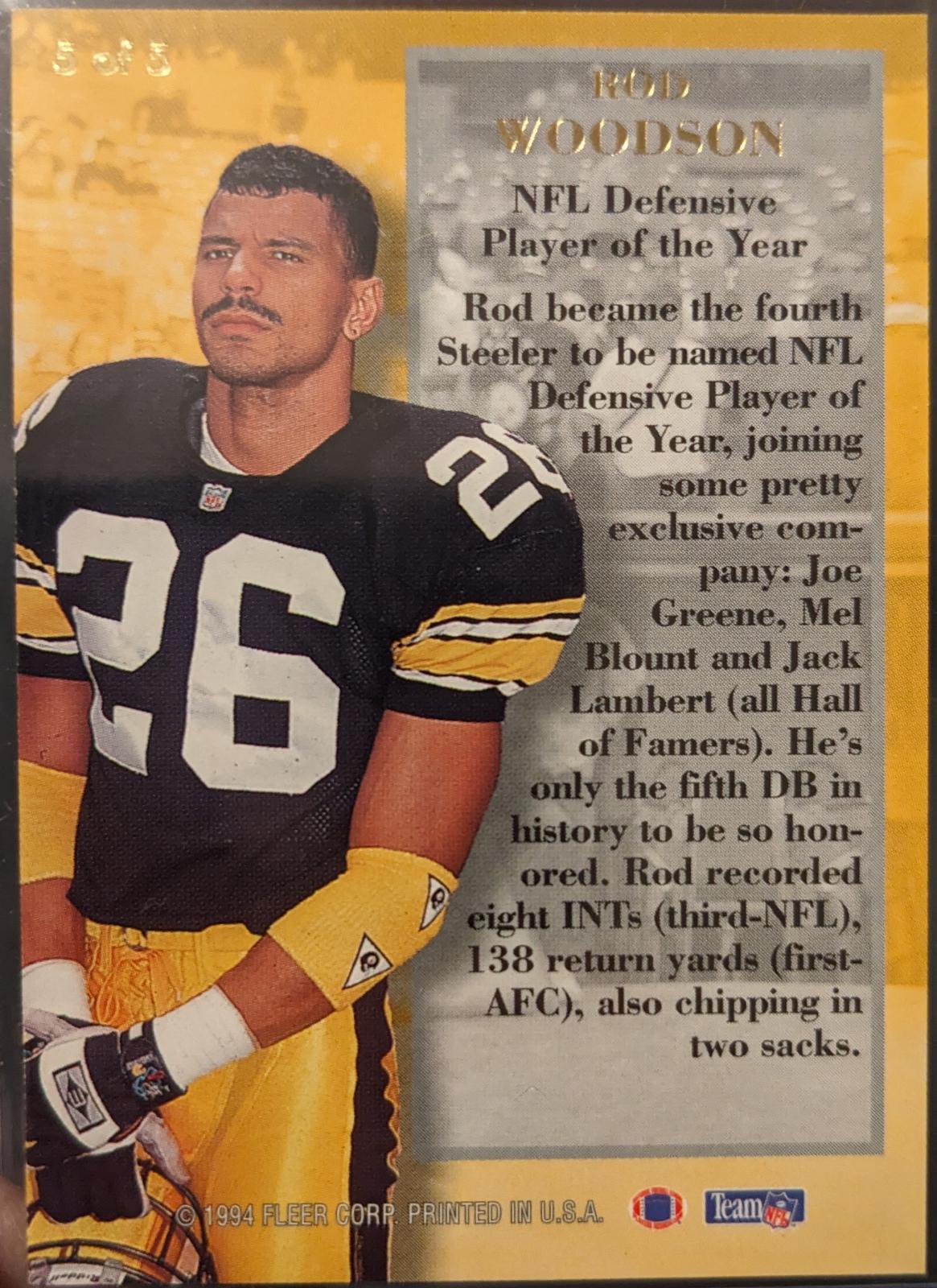 Rod Woodson #5 of 5 Prices | 1994 Ultra Award Winners | Football Cards