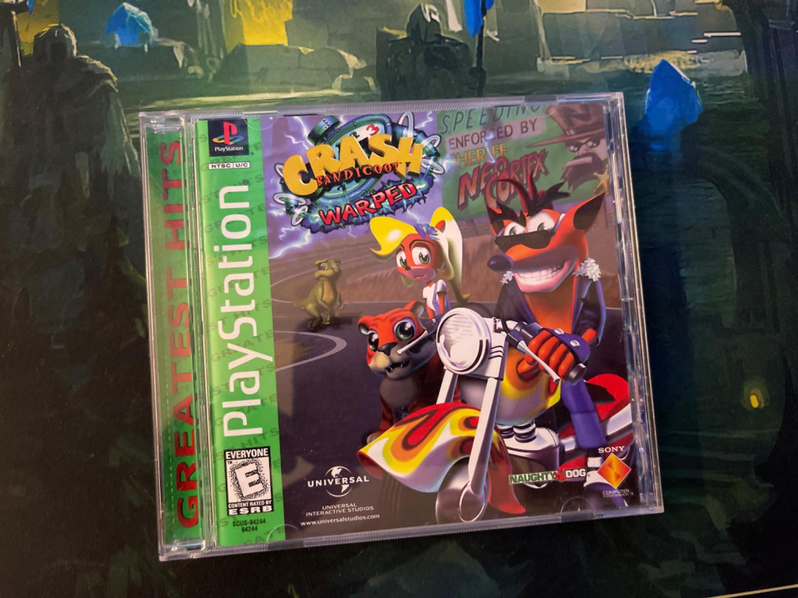 Crash Bandicoot Warped [Greatest Hits] Item, Box, and Manual