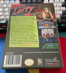 Box Back | Larry and the Long Look for Luscious Lover [Homebrew] NES