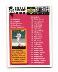 C. Ripken, M. McGwire [Checklist] Baseball Cards 1998 Collector's Choice Prices