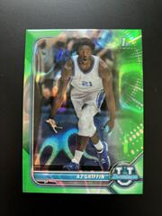 AJ Griffin [Chrome Green Refractor] #95 Basketball Cards 2021 Bowman University Prices