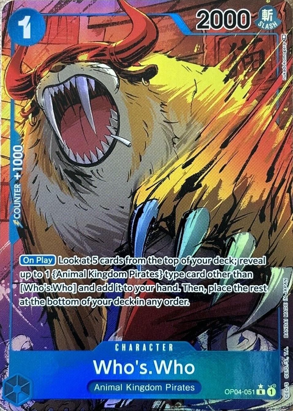 Who's.Who [Alternate Art] OP04-051 One Piece Kingdoms of Intrigue