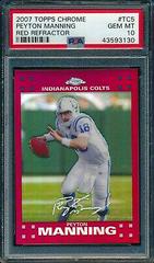 Peyton Manning [Red Refractor] #TC5 Football Cards 2007 Topps Chrome Prices