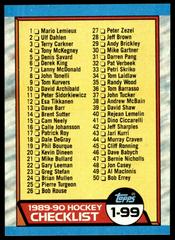 Checklist 1-99 #197 Hockey Cards 1989 Topps Prices