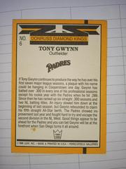 Cardback | Tony Gwynn [Diamond Kings] Baseball Cards 1989 Donruss