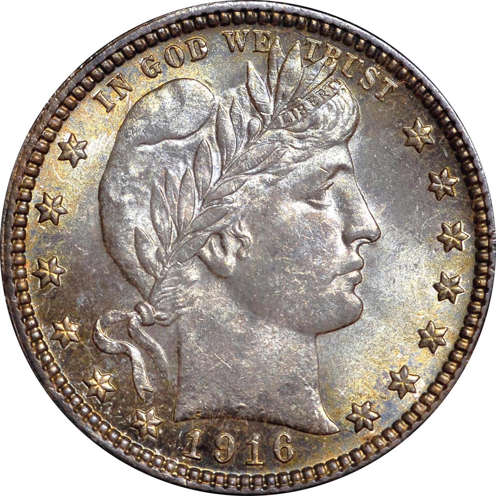 1916 D Coins Barber Quarter